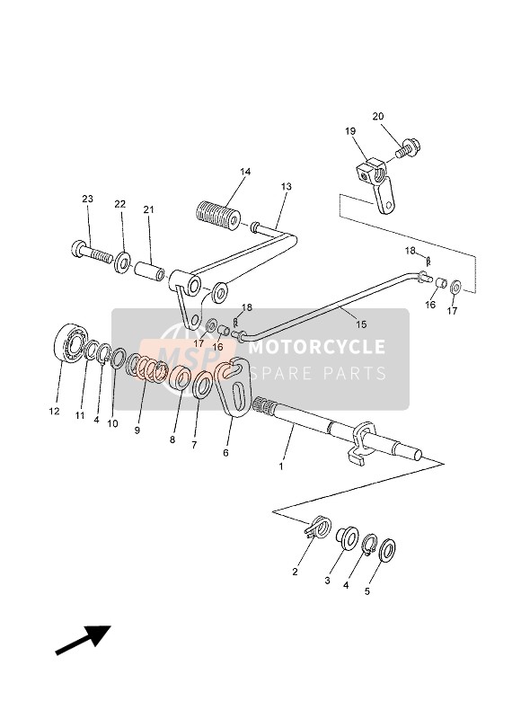 914902502000, Pin, Cotter, Yamaha, 4